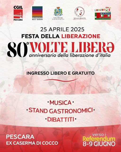Il Gazebo della Costituzione alla Festa ANPI del 25 Aprile a Pescara